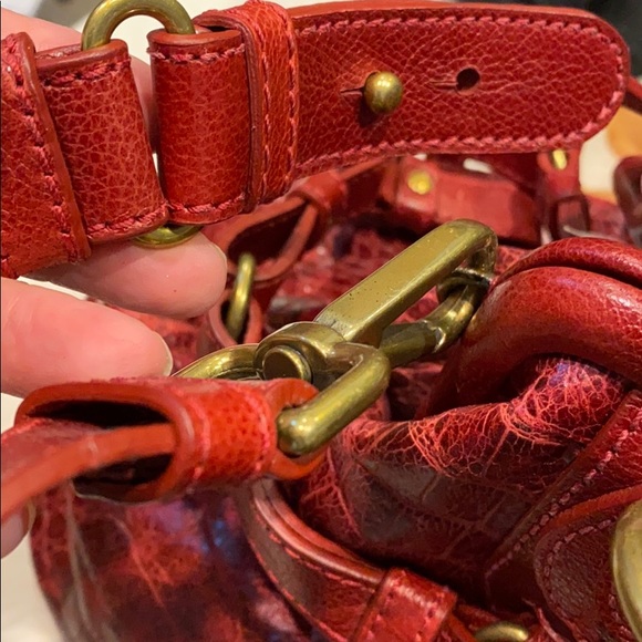 LOCKHART red embossed leather large satchel new! - Picture 16 of 16